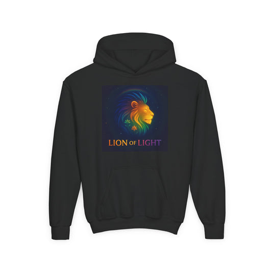 Youth Hooded Sweatshirt - Lion Of Light